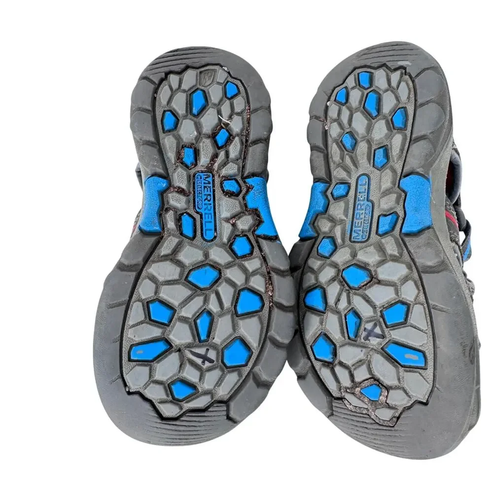 Merrell Hydro Waterproof Fisherman Sandals Shoes MC53376 Gray Kids‎ Size 9M